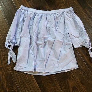 light blue & white striped shirt from bcbg